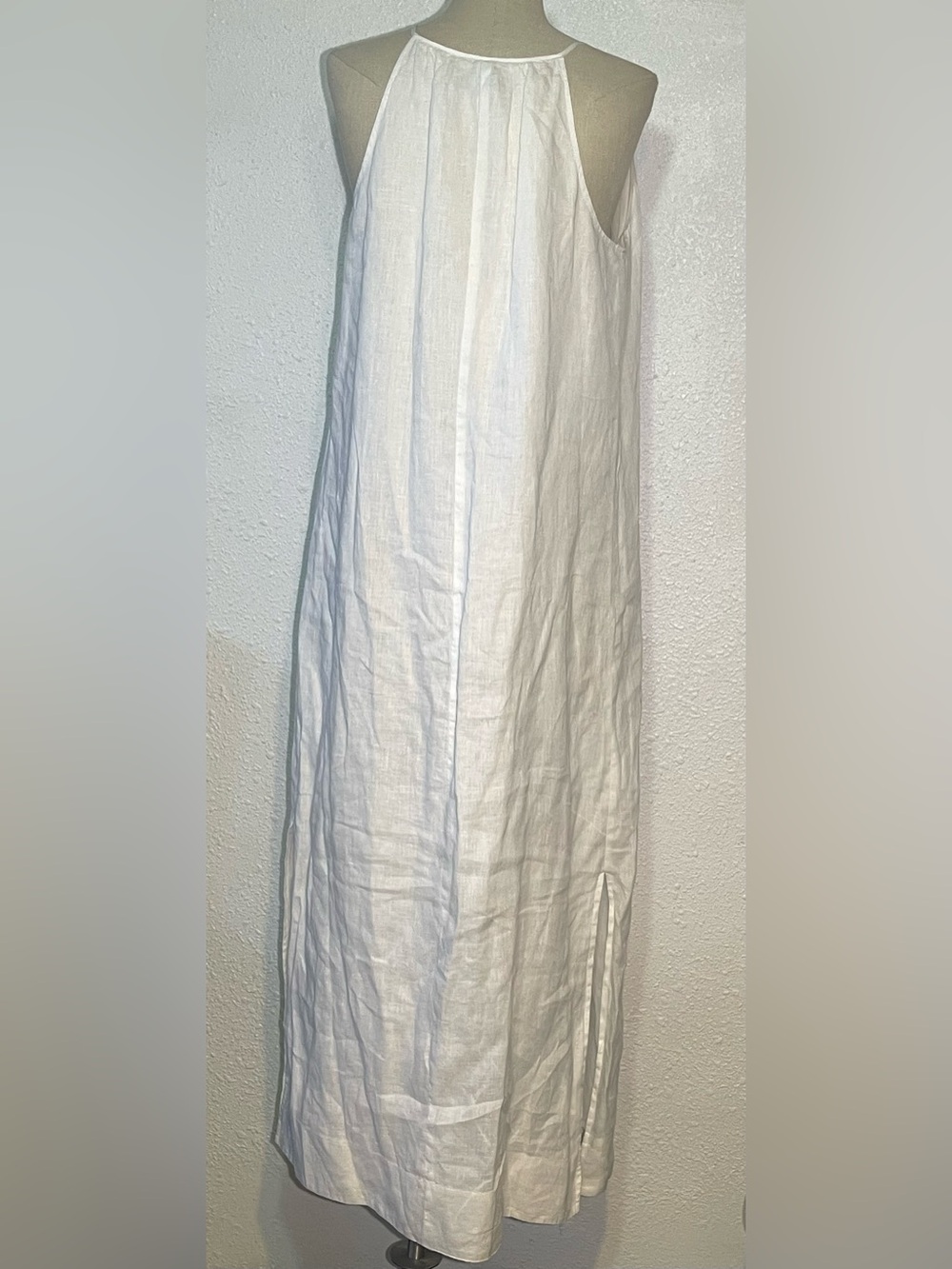 J.crew women’s white linen Lightweight Maxi Dress size medium - Picture 2 of 10